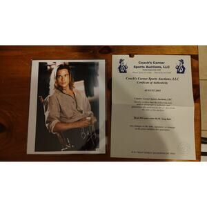COA Autograph Brad Pitt 8X10 Photo Hand Signed Autographed Long Hair 2005 COA